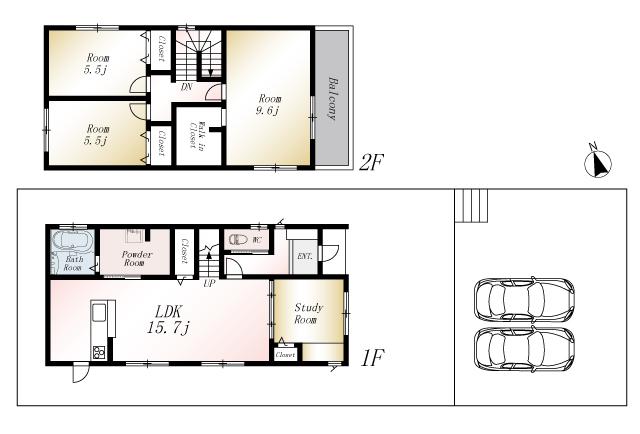 Floor plan. (No. 5 locations), Price 23,980,000 yen, 4LDK, Land area 167.4 sq m , Building area 100.81 sq m