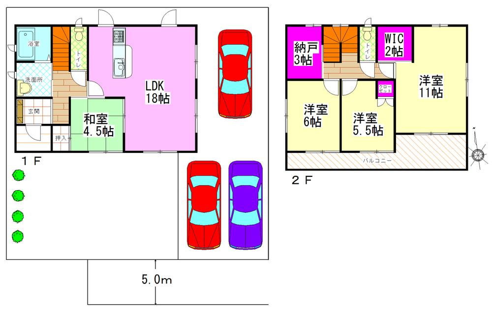 Floor plan. 25,980,000 yen, 4LDK + 2S (storeroom), Land area 212.4 sq m , Building area 110.13 sq m