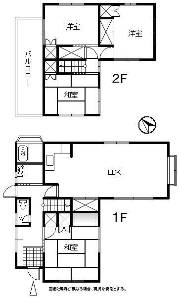 Floor plan. 5.8 million yen, 4LDK, Land area 205 sq m , Building area 111.33 sq m
