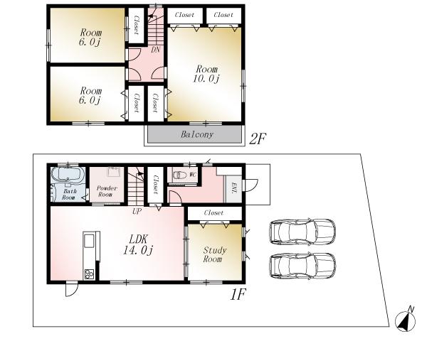 Floor plan. (No. 10 locations), Price 24,800,000 yen, 4LDK, Land area 148 sq m , Building area 99.36 sq m