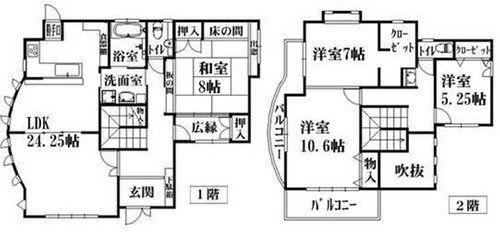 Floor plan. 33,800,000 yen, 4LDK, Land area 327.21 sq m , Building area 147.67 sq m