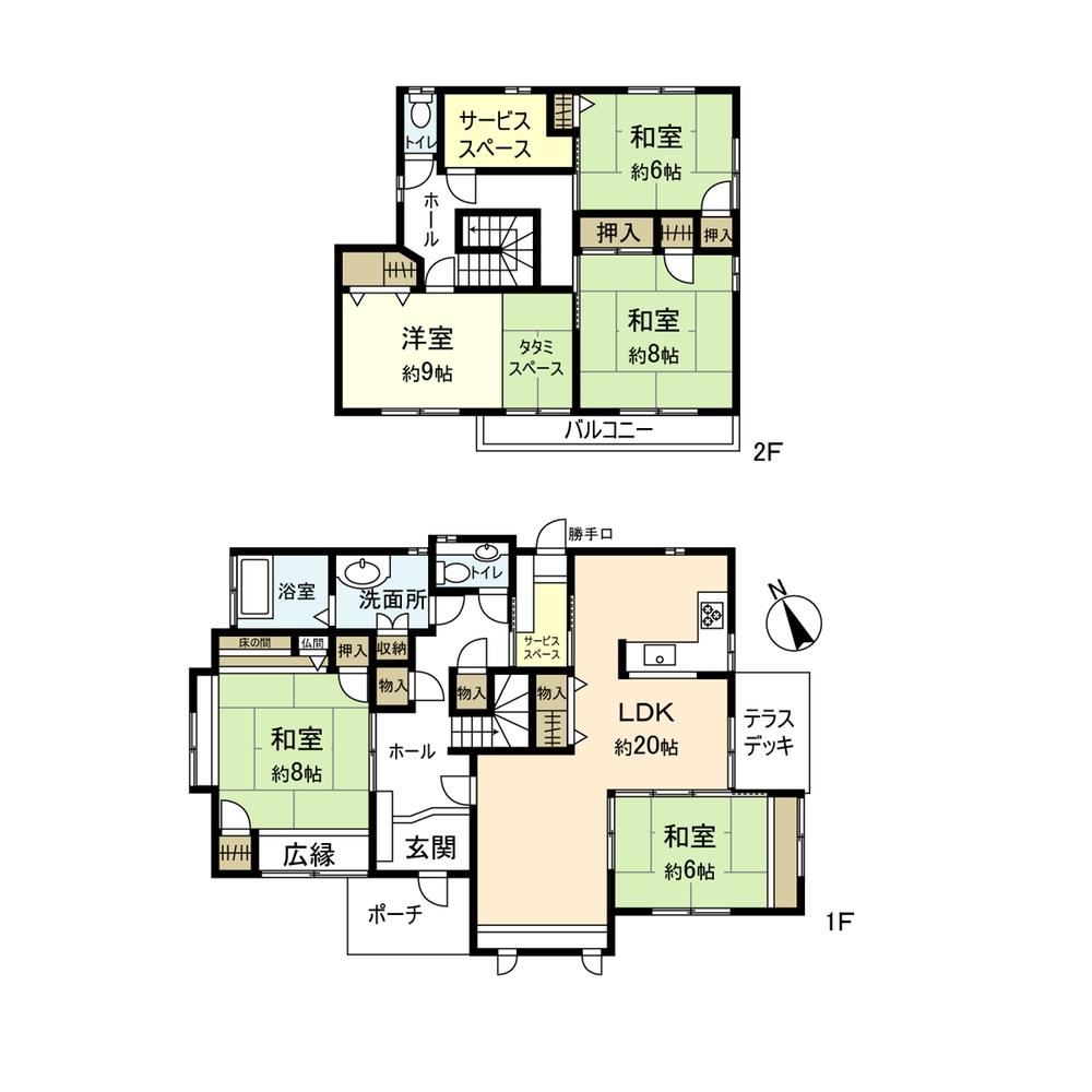 Floor plan. 26.5 million yen, 5LDK + S (storeroom), Land area 284.29 sq m , Building area 157.55 sq m