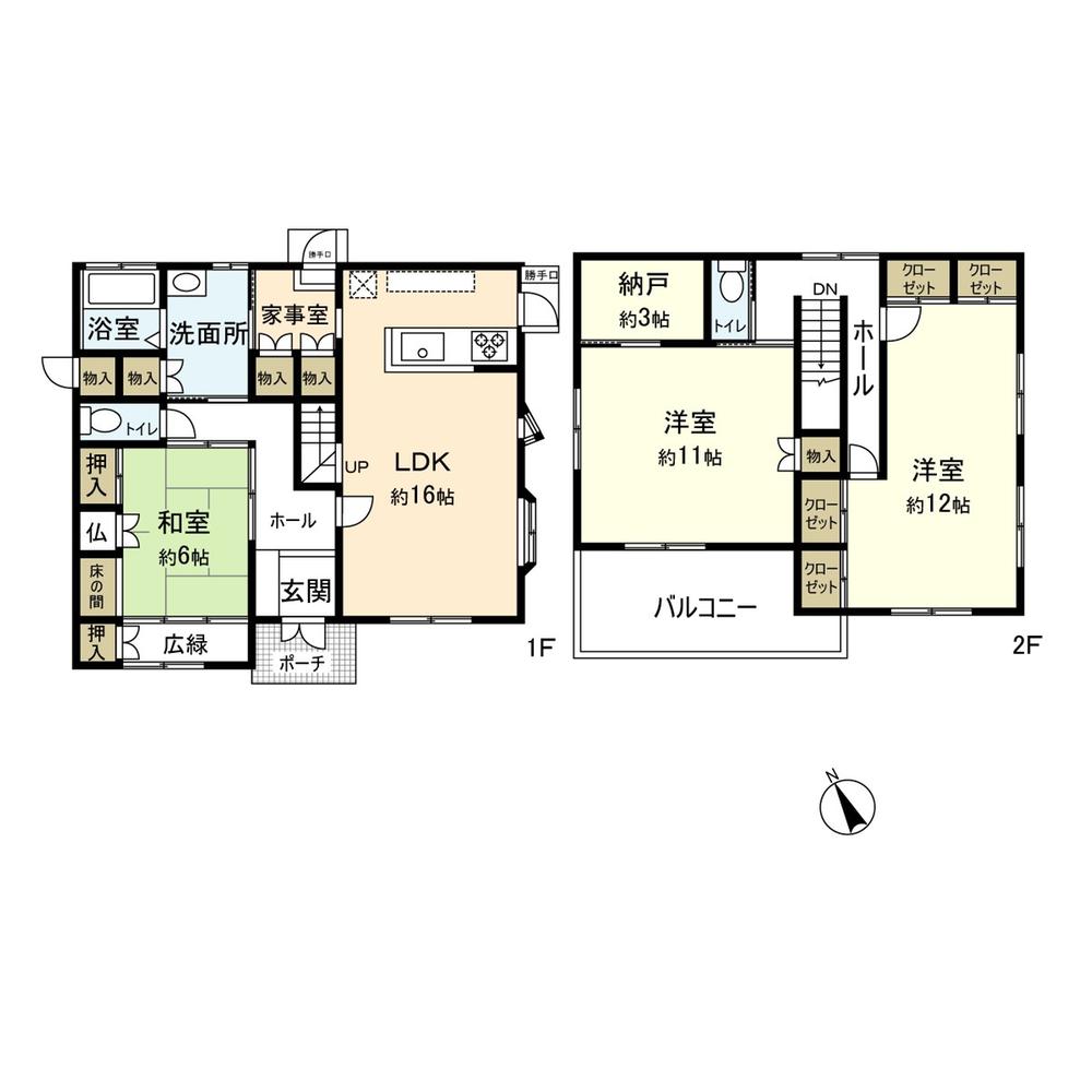 Floor plan. 20,900,000 yen, 3LDK + S (storeroom), Land area 198.69 sq m , Building area 129.57 sq m