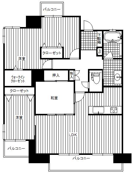 Floor plan. 3LDK, Price 18.9 million yen, Occupied area 88.25 sq m