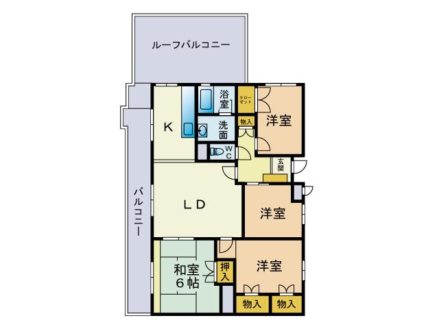Floor plan. 4LDK, Price 3.5 million yen, Occupied area 79.13 sq m , Balcony area 14.55 sq m