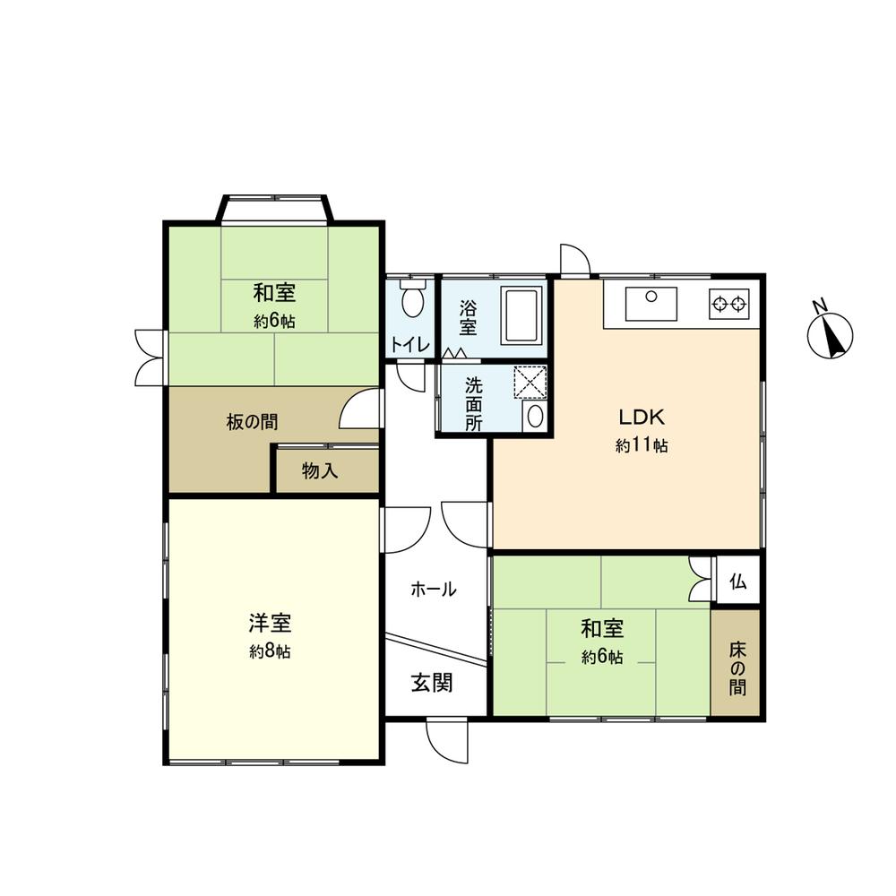 Floor plan. 5 million yen, 3LDK, Land area 288.24 sq m , Building area 79.49 sq m