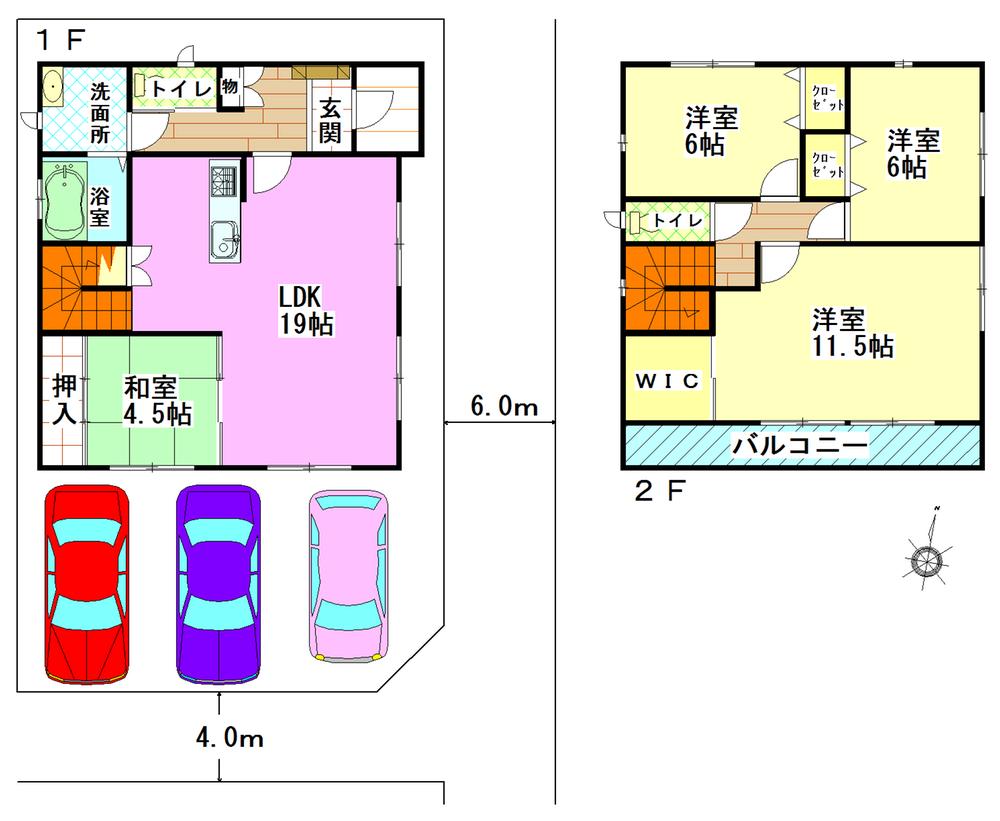 Floor plan. 24,980,000 yen, 4LDK + S (storeroom), Land area 138.41 sq m , Building area 110.95 sq m