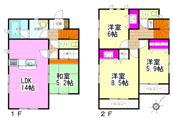 Floor plan. (7 Building), Price 22,800,000 yen, 4LDK, Land area 171.15 sq m , Building area 93.14 sq m