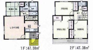 Floor plan. 18,800,000 yen, 4LDK, Land area 137.44 sq m , Building area 94.76 sq m   ◆ Barrier type housing