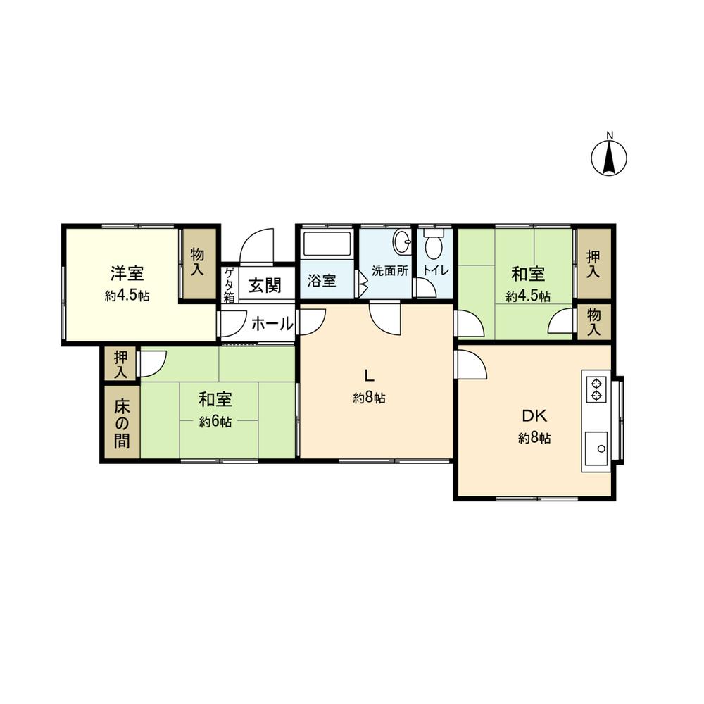 Floor plan. 19.7 million yen, 3LDK, Land area 343.9 sq m , Building area 82.17 sq m