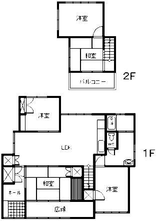 Floor plan. 6 million yen, 5LDK, Land area 178.52 sq m , Building area 109.42 sq m