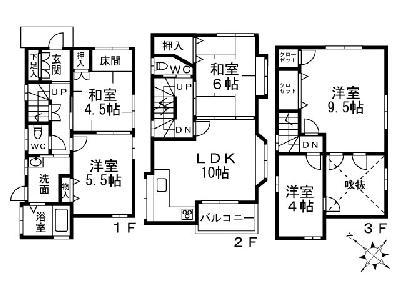Floor plan. 11.8 million yen, 4LDK + S (storeroom), Land area 60.93 sq m , Building area 90.06 sq m