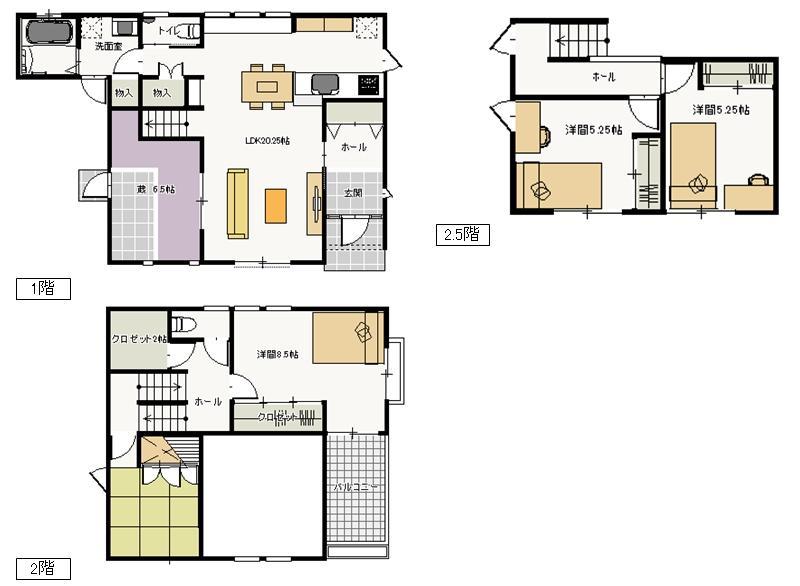Floor plan. 39,500,000 yen, 4LDK + S (storeroom), Land area 201.74 sq m , Building area 115.09 sq m