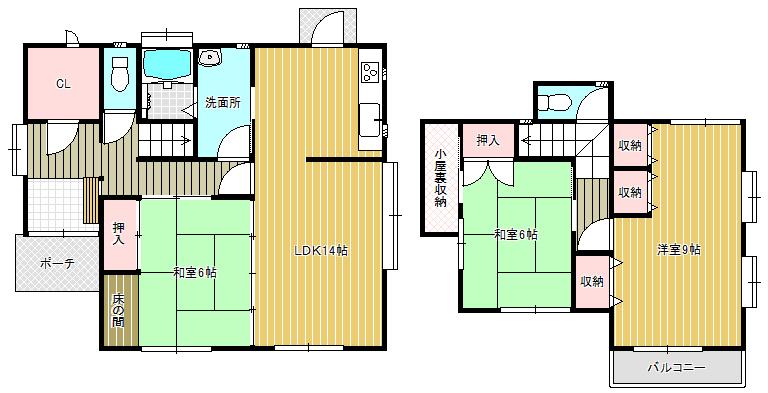 Floor plan. 20.8 million yen, 3LDK + S (storeroom), Land area 224.52 sq m , Building area 103.05 sq m