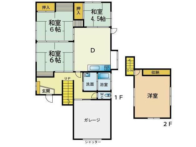 Floor plan. 9.8 million yen, 4DK, Land area 251.83 sq m , Building area 109.7 sq m