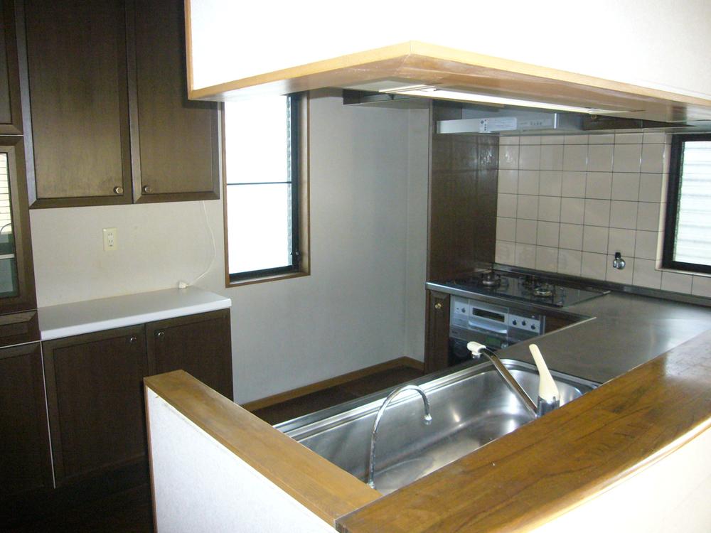 Kitchen. There is also a cupboard with a equipped. . .