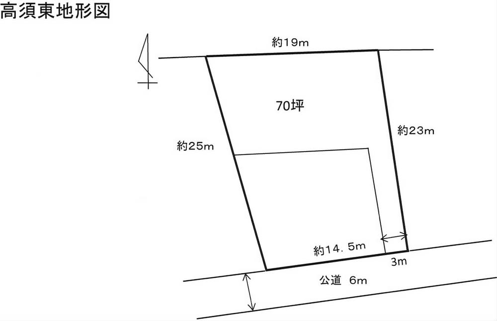 Compartment figure. Land price 13.4 million yen, Land area 231.4 sq m site extension 70 square meters
