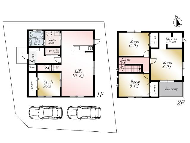 Floor plan. 21,800,000 yen, 4LDK, Land area 133.16 sq m , Building area 99.36 sq m