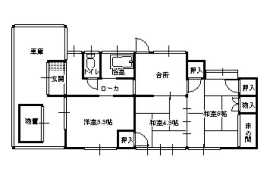 Floor plan. 2.5 million yen, 3DK, Land area 126.18 sq m , Building area 57.14 sq m