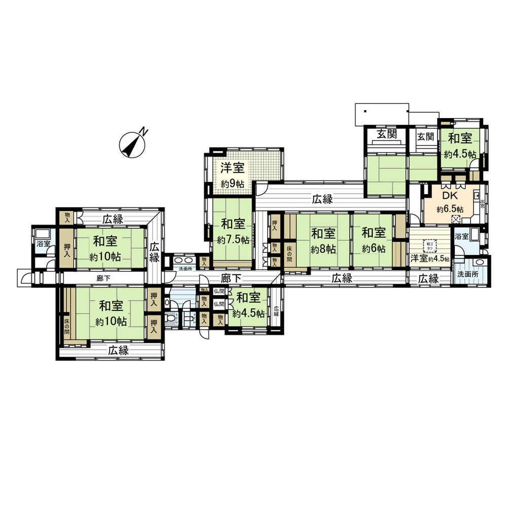 Floor plan. 62 million yen, 9DK, Land area 1,925.55 sq m , Building area 287.71 sq m