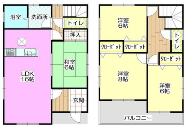 Floor plan. 23,980,000 yen, 4LDK, Land area 143.05 sq m , Building area 104.33 sq m