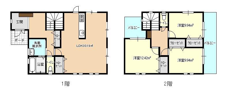 Floor plan. 25,500,000 yen, 3LDK, Land area 137.21 sq m , Building area 101.43 sq m floor plan