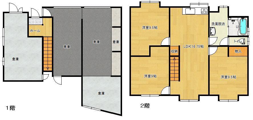 Floor plan. 6.5 million yen, 3LDK, Land area 105.09 sq m , Building area 160.97 sq m