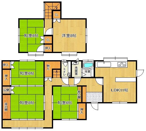 Floor plan. 26,800,000 yen, 5LDK, Land area 325.86 sq m , Building area 117.58 sq m