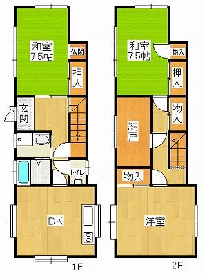 Floor plan. 8.8 million yen, 3DK+S, Land area 100.17 sq m , Building area 114.15 sq m