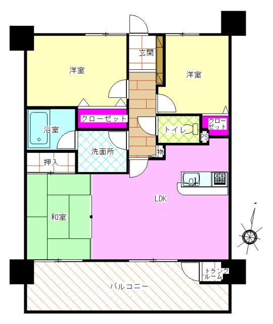 Floor plan. 3LDK, Price 18.9 million yen, Footprint 72.1 sq m