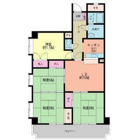 Floor plan. 4LDK, Price 6.5 million yen, Occupied area 83.93 sq m