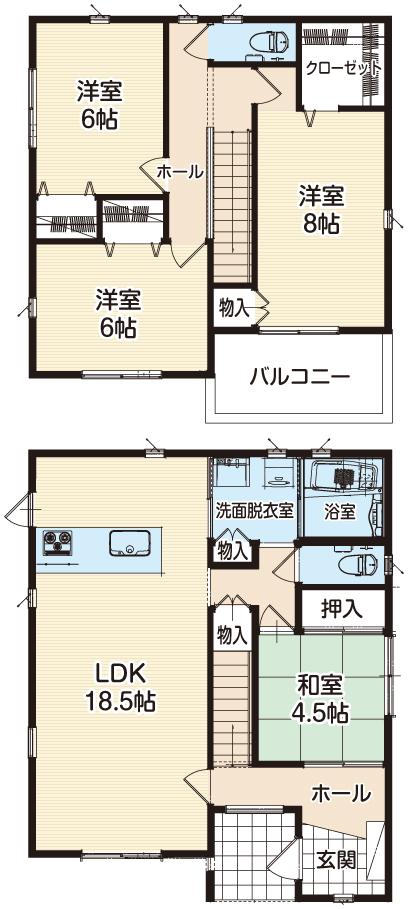 Floor plan. (No. 2 locations), Price 31,800,000 yen, 4LDK, Land area 159.25 sq m , Building area 109.3 sq m