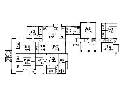 Floor plan. 20 million yen, 10LDK, Land area 733.87 sq m , Building area 160.19 sq m