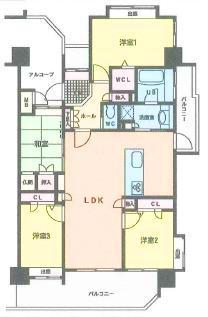 Floor plan. 4LDK, Price 25,800,000 yen, Occupied area 88.73 sq m , Balcony area 19.41 sq m