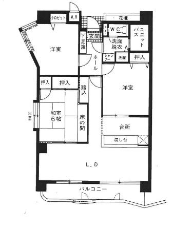 Floor plan. 3LDK, Price 9.2 million yen, Occupied area 83.61 sq m , Balcony area 8.49 sq m