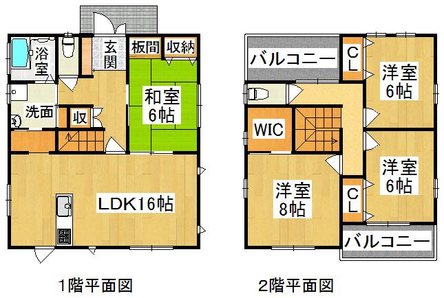 Floor plan. 28.8 million yen, 4LDK, Land area 212.67 sq m , Building area 109.3 sq m