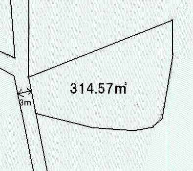 Compartment figure. Land price 3.9 million yen, Land area 314.57 sq m