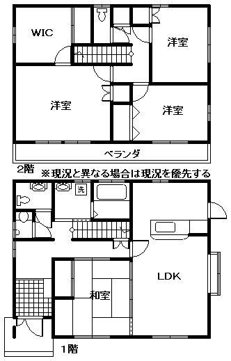 Floor plan. 19,800,000 yen, 4LDK + S (storeroom), Land area 211.94 sq m , 4LDK of building area 122.55 sq m each room with storage