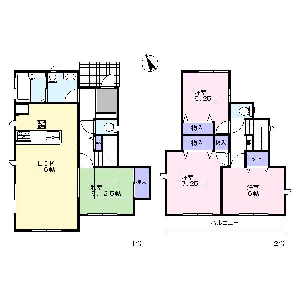 Floor plan. 22,800,000 yen, 4LDK, Land area 147.64 sq m , Building area 95.63 sq m