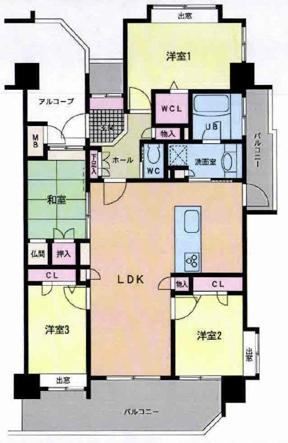 Floor plan. 4LDK, Price 25,800,000 yen, Occupied area 88.73 sq m , Balcony area 19.41 sq m