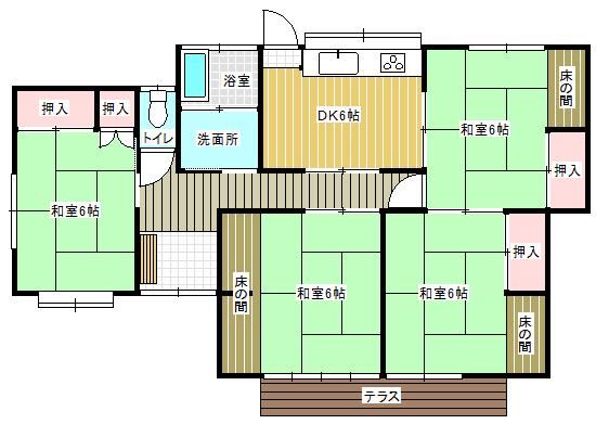 Floor plan. 5.5 million yen, 4DK, Land area 291.89 sq m , Building area 84.83 sq m