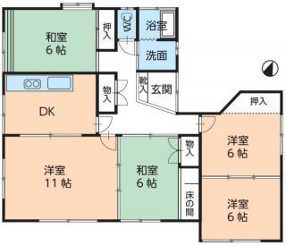 Floor plan. 13.8 million yen, 5DK, Land area 337.89 sq m , Building area 96.42 sq m