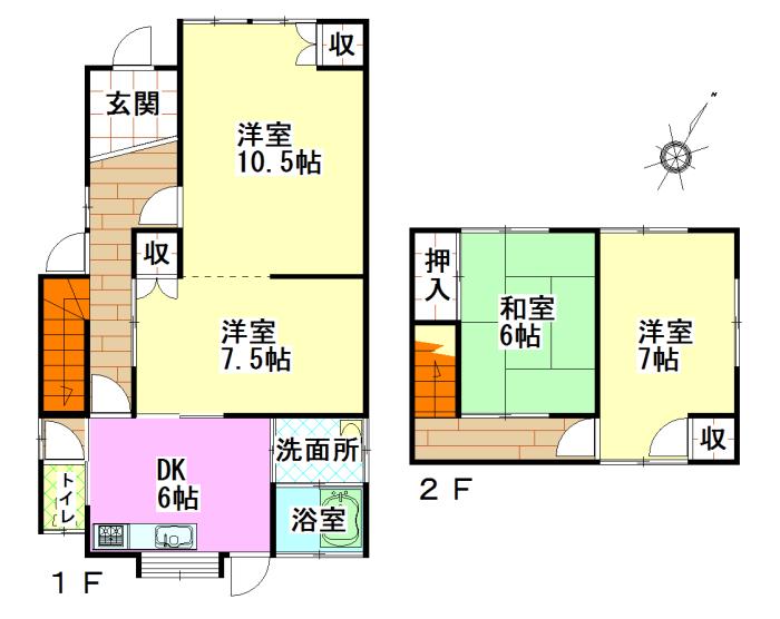 Floor plan. 8.8 million yen, 4DK, Land area 125.24 sq m , Building area 92.56 sq m