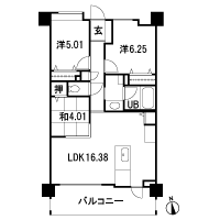 Floor: 3LDK, occupied area: 69.91 sq m, price: 22 million yen
