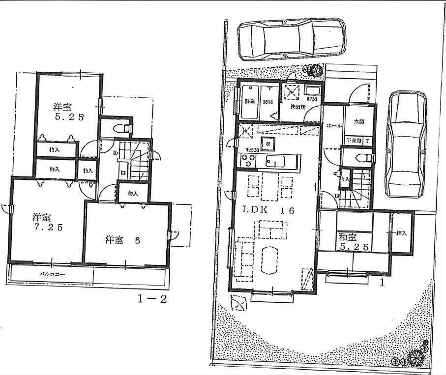 Floor plan. 22,800,000 yen, 4LDK, Land area 147.64 sq m , Spacious size of the building area 95.63 sq m 4LDK