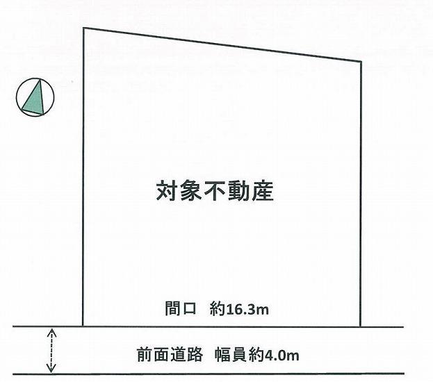 Compartment figure. Land price 9 million yen, Land area 287.16 sq m south road, Yu Furuya