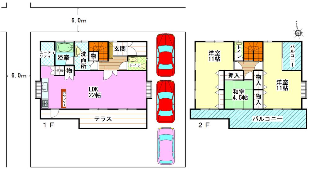 Floor plan. 28,980,000 yen, 3LDK, Land area 239.31 sq m , Building area 145 sq m