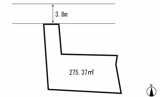 Compartment figure. Land price 6 million yen, Land area 275.37 sq m