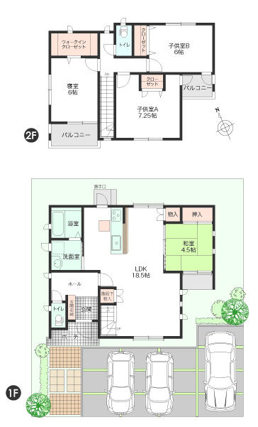 Floor plan. (No. 19 locations), Price 26,800,000 yen, 4LDK, Land area 154.27 sq m , Building area 104.75 sq m