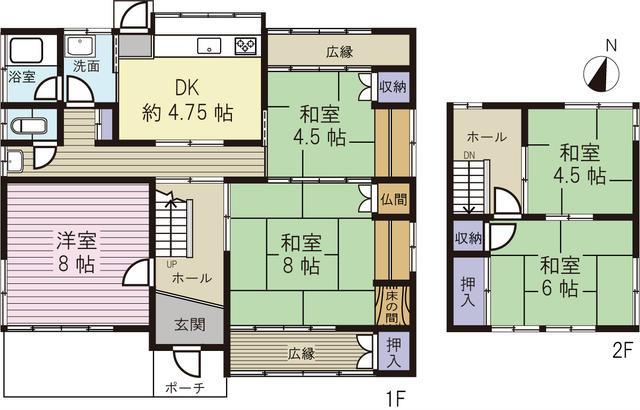 Floor plan. 8.9 million yen, 5DK, Land area 228.4 sq m , Building area 110.89 sq m